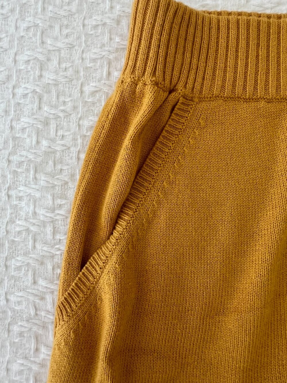 MOTHER - 2 Piece Knit Short Set - Amber Yellow - Size XS - Picture 4 of 12